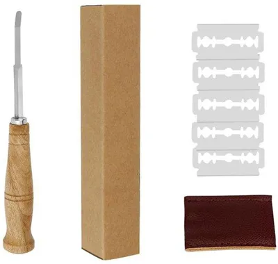 Produktbild von Bakmessen-Set - Ideal für Brotbacken - Set für gerade und runde Schnitte - Bäckerei-Ausstattung - für jeden Backofen