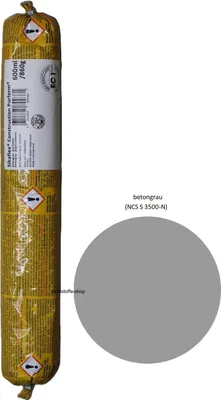 Produktbild von Sikaflex Construction 1K Polyurethan Dichtstoff 600ml Beutel betongrau