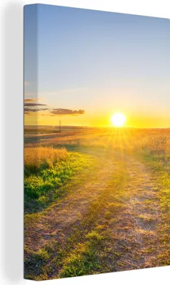 Obrázok produktu pre OneMillionCanvasses® - Plátno - 90x140 cm, Slnko - Príroda - Krajina, Nástenná umelecká dekorácia - Fotografia na plátne - Obraz na drevenom ráme - Dekorácia na stenu - Spálňa