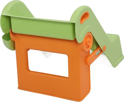 Produktbild von 2-Stufen-Klapphocker für Kinder mit Spritzschutz, rutschfester Fußhocker für Töpfchentraining, Grün