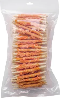 Produktbild von 123... Hund dabei! - Hähnchenfilet Kaurolle 100 Stück - Kaustange mit Huhn - Hundesnack - Kaustangen für Hunde - Kaurollen für Hunde - 900g
