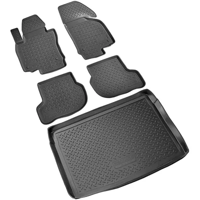 Produktbild von Fußmatten & Kofferraumwanne Set passend für  VW Golf 5 Schrägheck | 1K1 | 2003-2008 | mit Notrad