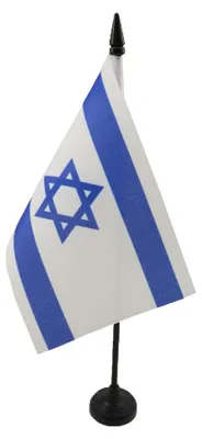 Produktbild von AZ FLAG Tischflagge Israel 15x10 cm Polyester 100D Kunststoffsockel