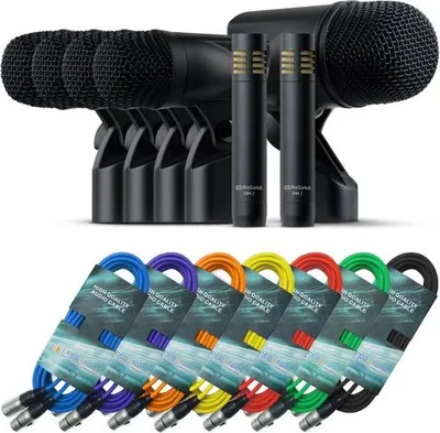 Obrázek produktu pro Presonus mikrofonní sada pro bicí DM-7 mikrofonní sada pro bicí se 7x XLR kabelem barevná