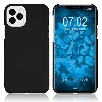 Produktbild von PhoneNatic Case kompatibel mit Apple iPhone 11 Pro - Hülle schwarz gummiert Hard-case Cover