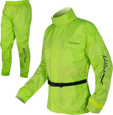 Productafbeelding van Famanu regenjas en -broek, maat XL - Hoge zichtbaarheid, fluorescerend