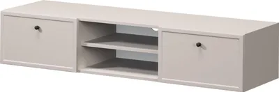 Zdjęcie produktu dla Szafka pod telewizor Lorini 150 cm z szufladami – kaszmir i czerń | Kolor: kaszmir | Wymiary: 150 x 30 x 45 cm