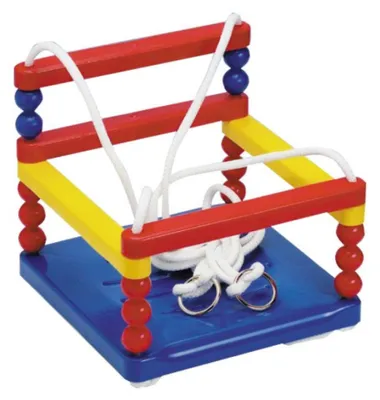 Image de Balançoire pour enfants en plastique, 32 x 32 cm, charge maximale 35 kg, bleue