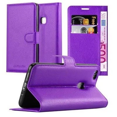 Obrázek produktu pro Cadorabo Case for Huawei P10 LITE Protective Case in Purple Pouzdro na mobilní telefon s magnetickým zavíráním