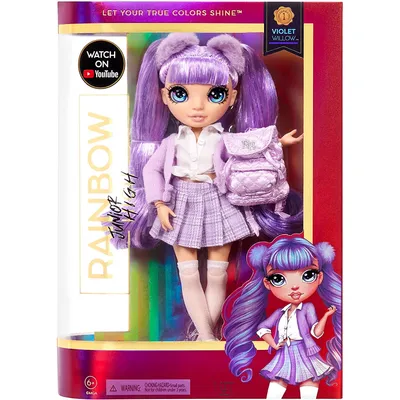 Produktbild von Rainbow High Junior High Fashion Doll - Violet Willow (Purple), Modepuppe, Weiblich, 6 Jahr(e), Mädchen, 230 mm, Violett
