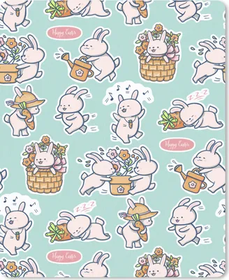 Produktbild von MuchoWow® Mauspad Mousepad Kaninchen - Garten - Muster 19x23 cm - Mousepads - Maus Mat - Pad - Mausunterlage - Mauspads - Spielen