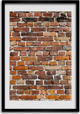 Produktbild von Bild - Bilderrahmen - 50 cm x 70 cm - MDF - Rahmen - Wandkunst Backsteinmauer