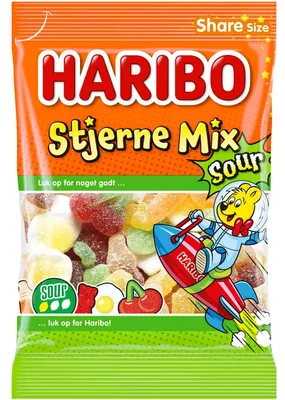 Produktbild von Haribo Stjerne Mix sour 375g