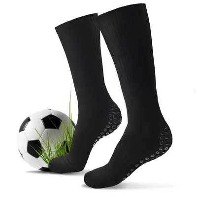 Produktbild von Fussball Grip Socken (schwarz) - Fußballsocken als außergewöhnliche Geschenkidee