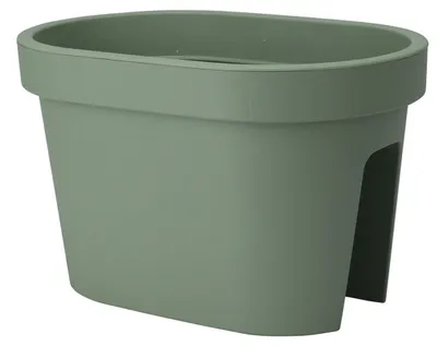 Produktbild von Balkonblumentopf/blumentopf - grun - 40 x 25 cm - oval - Kunststoff