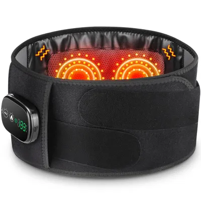 Produktbild von Elektrisches Heiz-Taillenmassagegerät, Vibrations-Heißkompressions-Massagegürtel, Lendenwirbel-Dekompressionsbandage zur Muskelentspannung