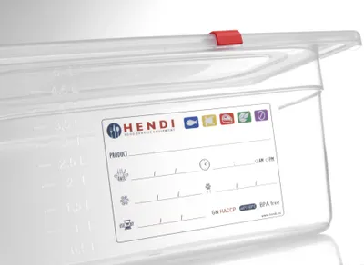 Produktbild von HENDI Aufbewahrungsbehälter GN 1/6 150 mm HACCP PP