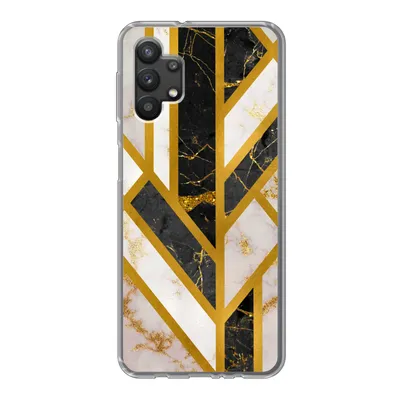 Produktbild von MuchoWow® Handyhülle Schutzhülle Hülle für Samsung Galaxy A32 5G Marmor - Gold - Glitzer - Luxus Silikon Softcase Handy Hülle - Softcase