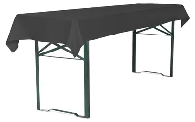 Produktbild von TexDeko Tischdecke für Bierzeltgarnitur 100x250cm, waschbar (Anthrazit)
