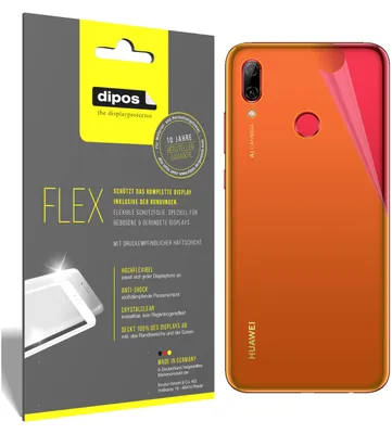 Produktbild von 3x Huawei Nova Lite 3 Rückseite Schutzfolie Folie, 100% Displayabdeckung, dipos