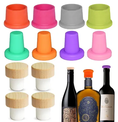 12er Set Silikon-Kronkorken für Wein, Bier & Sekt