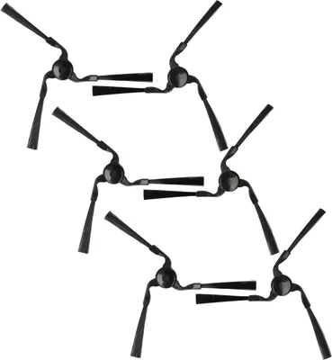 Produktbild von vhbw 6x Seitenbürste kompatibel mit Miele Scout RX1 Saugroboter - Reinigungsbürsten Set, links/rechts, schwarz