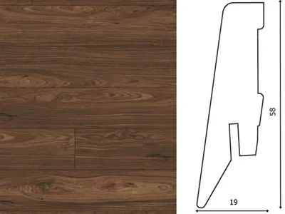 Produktbild von 2,40 m | Sockelleiste Nussbaum Toscana D3070 Nachbildung Ktex 1