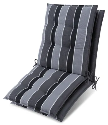 Immagine prodotto di Beautissu, set da 2 cuscini per poltrona bassa Sun-NL 100x50x8 cm, antracite a righe