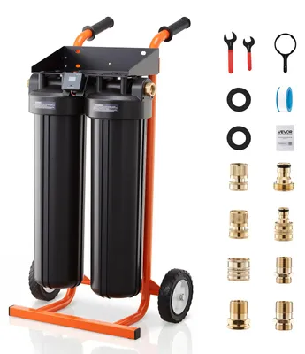 Obrázek produktu pro Systém deionizované vody VEVOR pro mytí aut 1250 l, deionizátor vody pro mytí aut se dvěma 4l filtračními vložkami se smíšenou DI pryskyřicí, myčka aut s deionizovanou vodou s válečky a měřičem TDS pro automobily