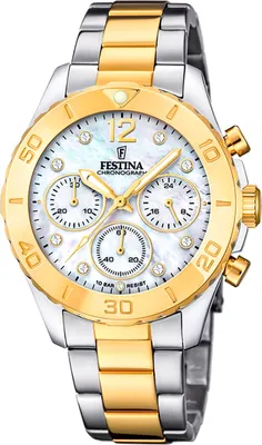 Produktbild von Festina Damen Uhr Casual Edelstahl Armbanduhr silber gold D2UF20604/1