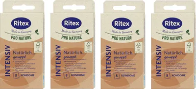 Produktbild von 32x Ritex Pro Nature Intensiv Kondome mit Noppen & Rillen - Standardgröße