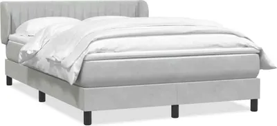 Obrázok produktu pre vidaXL Box spring posteľ s matracom svetlosivá 160x220 cm zamat