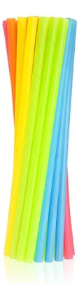 Produktbild von Mehrweg-Trinkhalme aus Kunststoff, bunt, 7,5 x 190 mm, 500 Stück