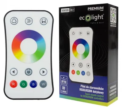 Immagine prodotto di Pannello di controllo touch screen RF R8-1 per strisce LED RGB/RGBW, controllo wireless, colore bianco