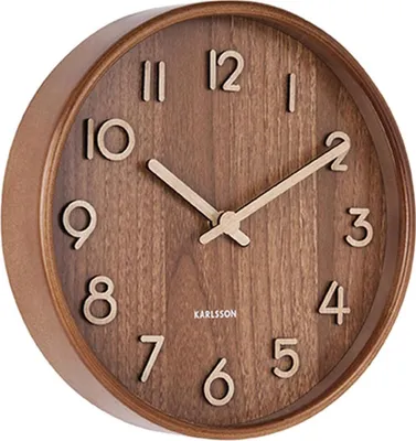 Produktbild von Karlsson - Wanduhr Pure - Dunkel - Ø22cm