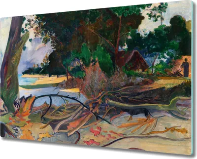 Produktbild von Coloray Schneidebrett Herdabdeckplatte 80x52 cm Kochplattenabdeckung Küchenbrett Hackbrett - Diese BaRuO Gauguin