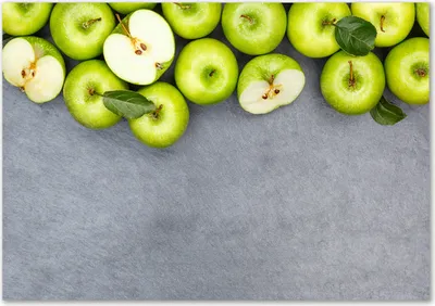Produktbild von Tulup® Leinwandbild - 100x70 cm - Wandkunst - Drucke auf Leinwand - Leinwanddruck  - Essen & Getränke - Grün - Grüne Äpfel