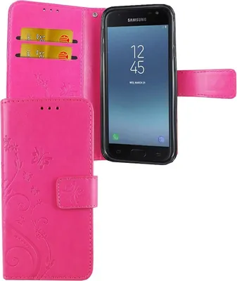 Produktbild von Schutz Hülle Blumen für Handy Samsung Galaxy J5 2017 Pink