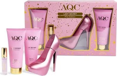 Immagine prodotto di Aqc | Set regalo donna - 4 pezzi - Con fragranza di rosa - Set di coccole per il corpo - Perfetto come regalo di Natale