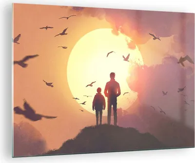 Produktbild von Bilder auf glas - Erde Planet - 70x50cm - Glasbilder - Wandbilder - Bilder - Kunstdruck - zum Aufhängen bereit - Wanddekoration aus Glas - Glas Bilder - Wandbild auf Glas - Einteilig - GAA70x50-3980
