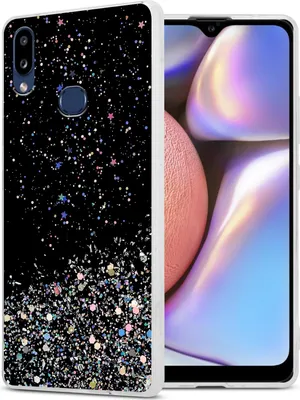 Immagine prodotto di Cadorabo cover per Samsung Galaxy A10s / M01s cover protettiva in nero custodia per cellulare TPU custodia glitter cover glitter
