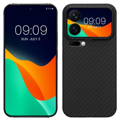 Obrázok produktu pre Ochranné puzdro kalibri kompatibilné s Xiaomi 17 Pro – puzdro z aramidu – puzdro na mobil, čierne matné