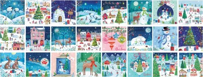 Produktbild von Eurographics Puzzle Adventskalender Weihnachten - Christmas Village Karton