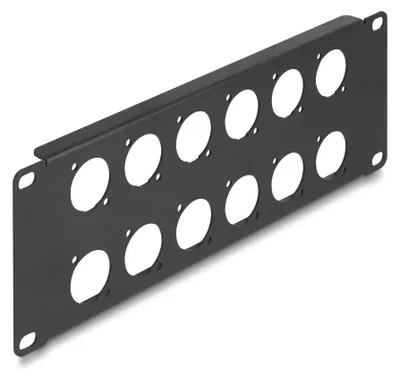Obrázok produktu pre DeLOCK 88054, Montáž do racku, 2U, Čierna, Kov, 88 mm, 12,5 mm