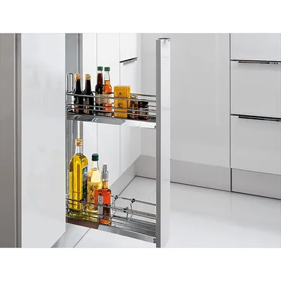 Produktbild von Hettich Frontauszug Classic silber für Actro 150 mm Schrankbreite