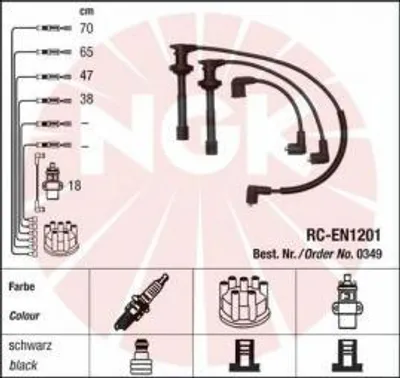 Produktbild von NGK Zündleitungssatz  0349