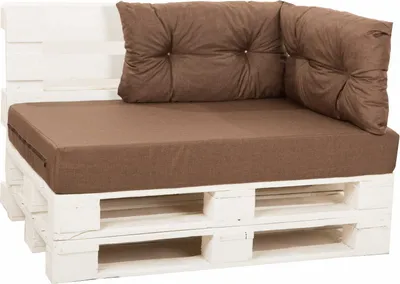Produktbild von Kissen-Set | Palettenkissen 120x80 Sitz und 2 Stk. 60/40 Brown Kissen | Palettenkissen outdoor | Setgarten