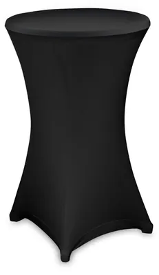 Produktbild von Julido Stehtischhusse Schwarz Ø 80-85cm – Stretch Husse für Hochzeit, Party & Event