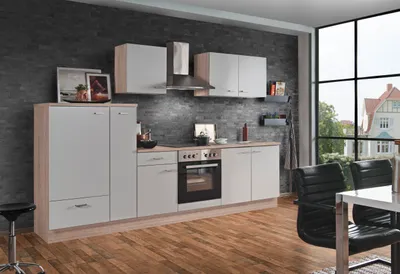 Produktbild von Küchenzeile mit Elektrogeräten Classic Weiß 300 cm
