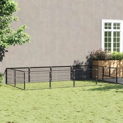 Obrázok produktu pre vidaXL Psia búda čierna 8 m² Oceľ